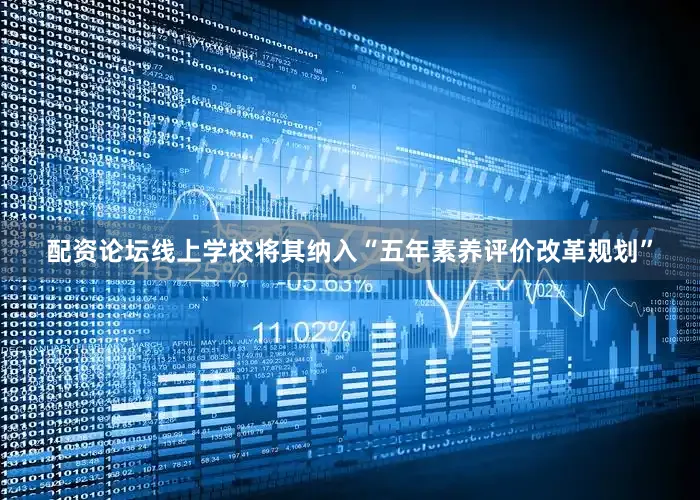 配资论坛线上学校将其纳入“五年素养评价改革规划”